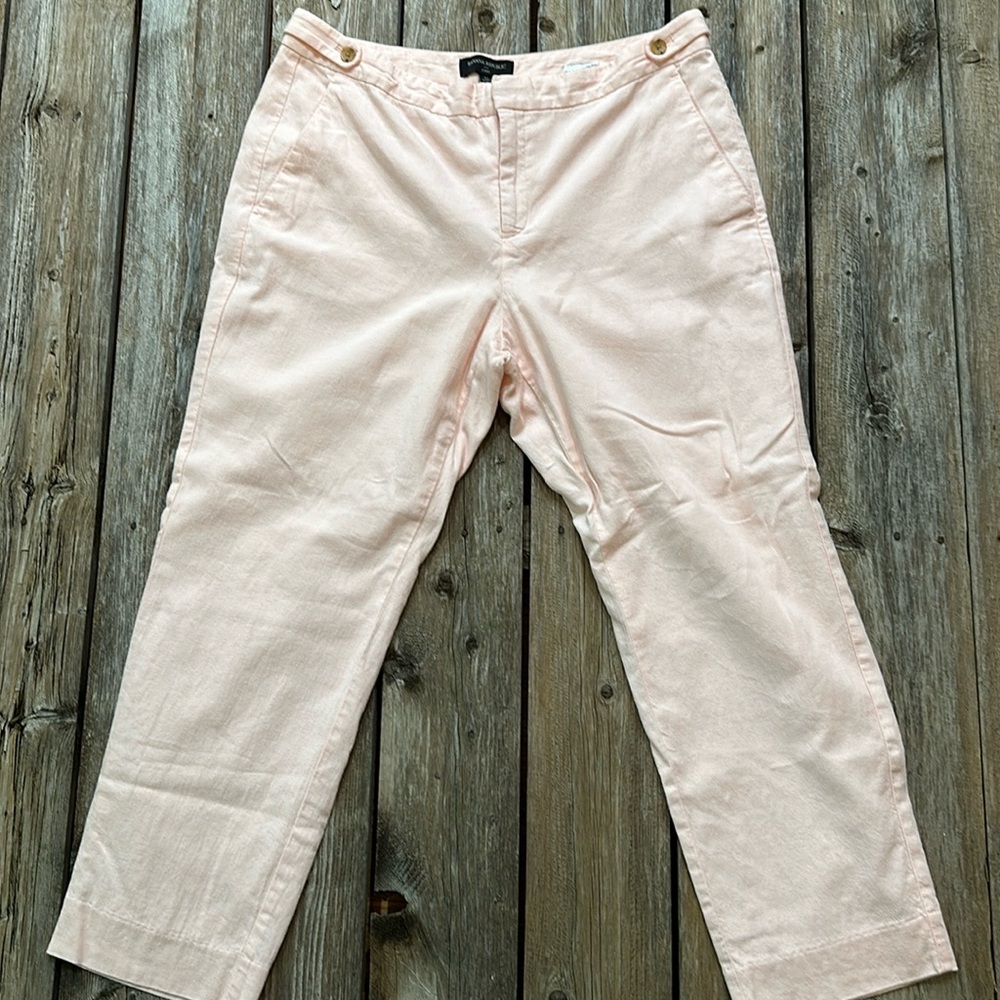 Banana republic Avery linen pants. Size 12. Blush color.